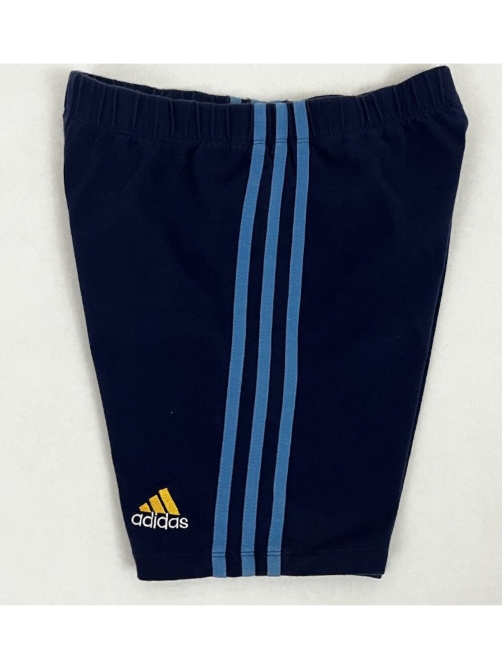 Vintage Adidas Cotton Knit Bike Shorts 3 Stripe Women's M 6" Inseam